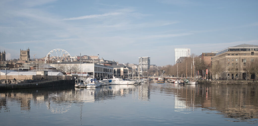 View from M Shed towards Colston Tower