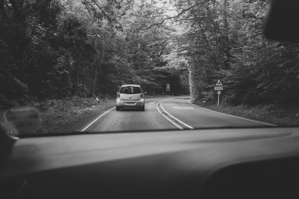 View from the passenger seat